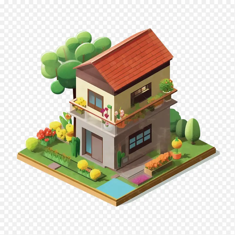 房子-房子房子建筑景观花园