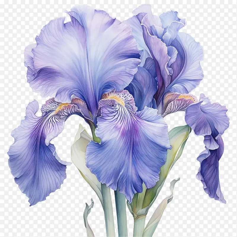 虹膜-虹膜鸢尾花紫色花瓣花