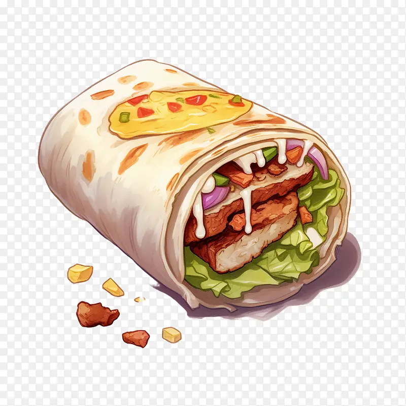 墨西哥卷饼-墨西哥卷饼卷饼面包卷饼墨西哥美食包装