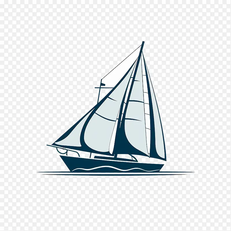 帆船-帆船船帆船航海蓝色