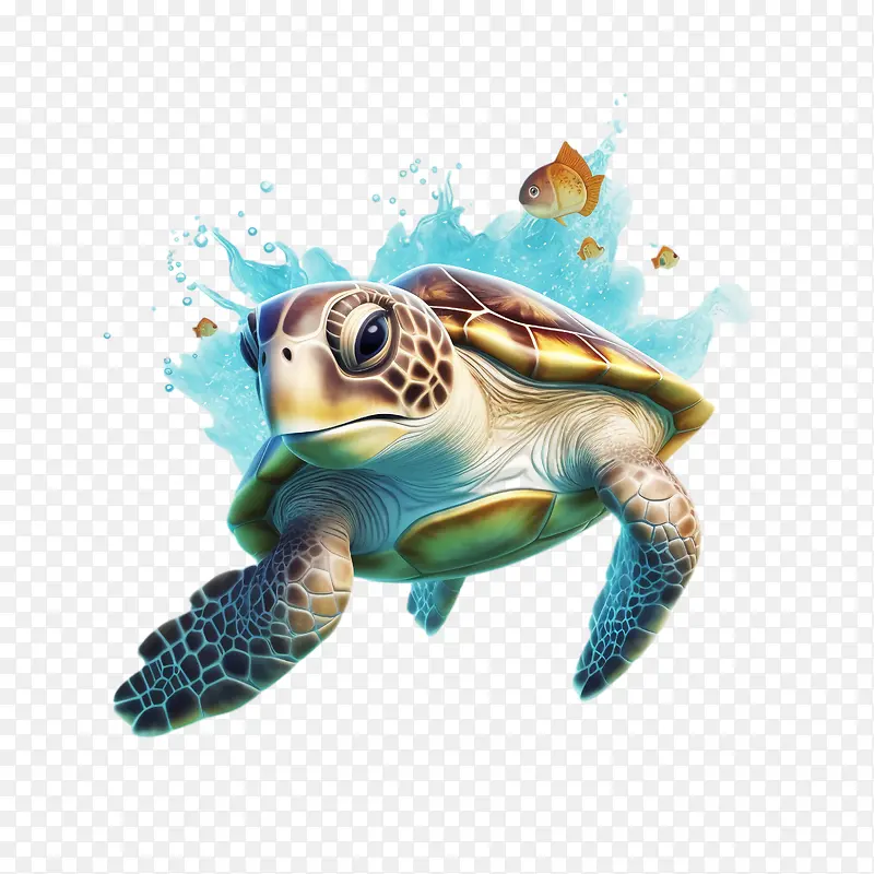海龟-海龟乌龟乌龟水生野生动物
