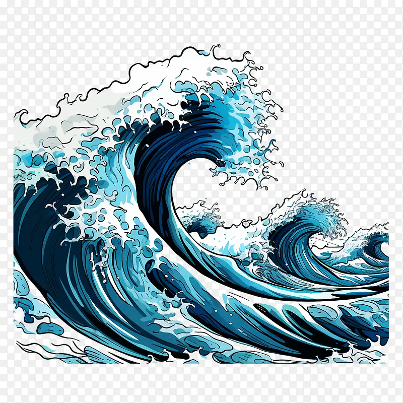 海浪-海浪波浪波浪海洋水