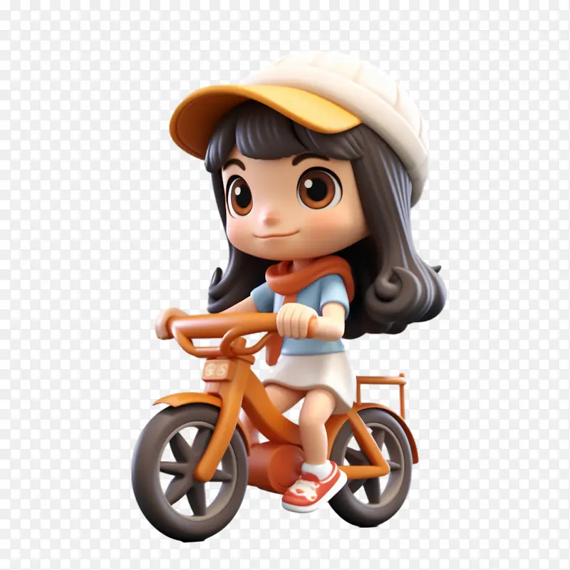 骑自行车-小女孩