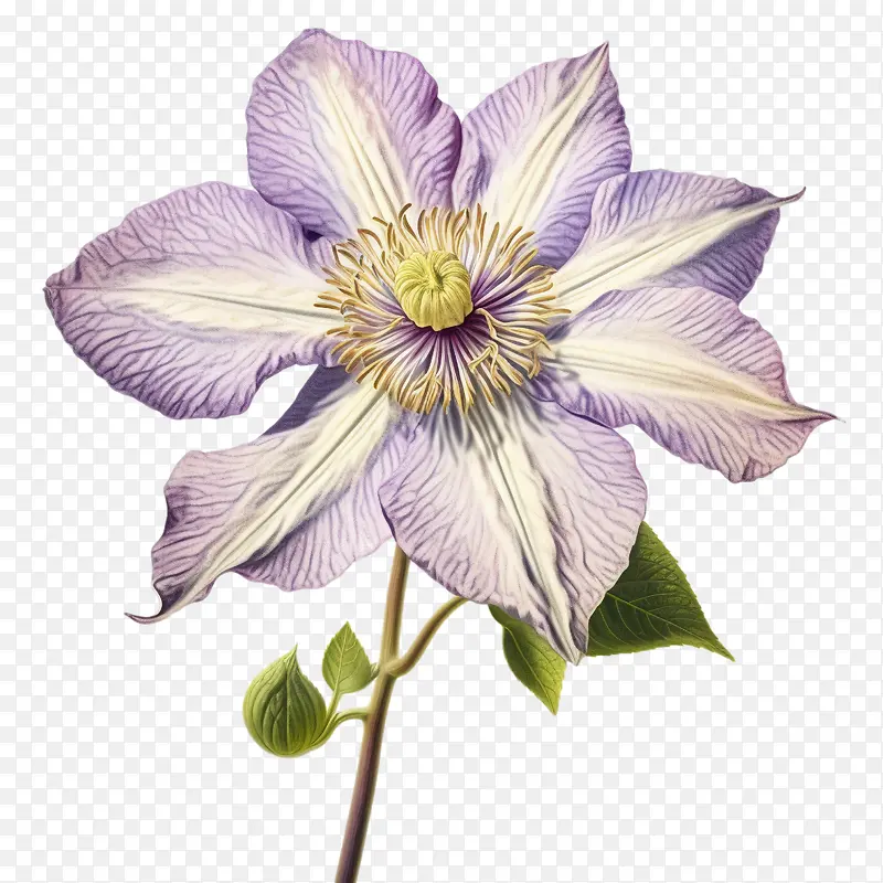 铁线莲花-紫色的花
