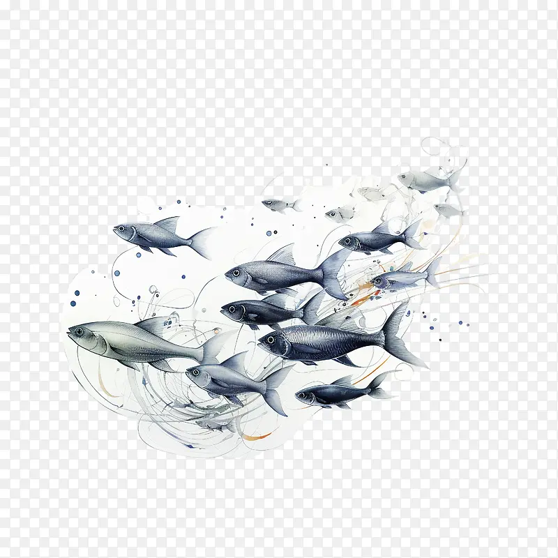鱼-鱼鲨鱼水海洋游泳