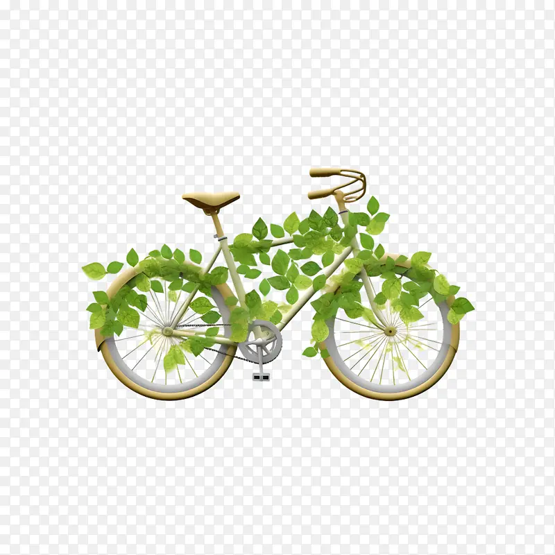 自行车-自行车自行车离开绿色环境
