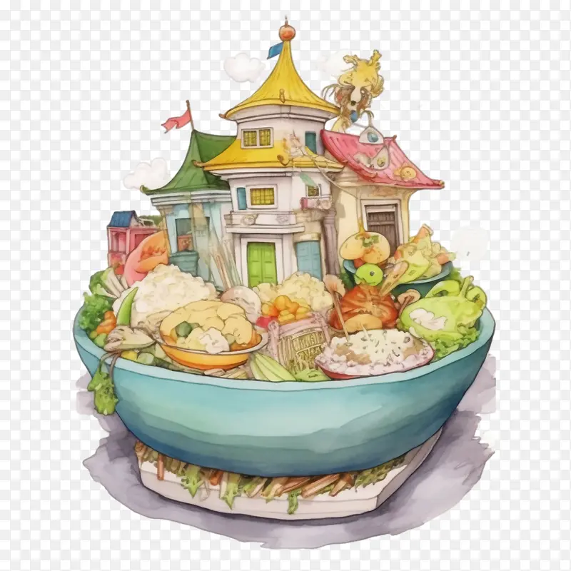 马来美食-马来美食马来食物碗食物蔬菜
