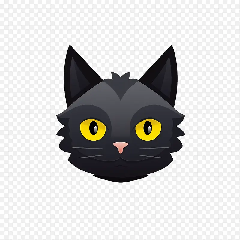 黑猫-黑猫猫黑黄眼睛凝视