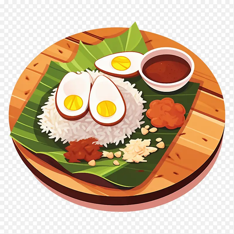 马来美食-马来美食马来食物香蕉煎蛋饭