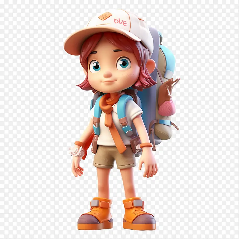 可爱的女孩-可爱的女孩卡通女孩徒步旅行者背包野营装备