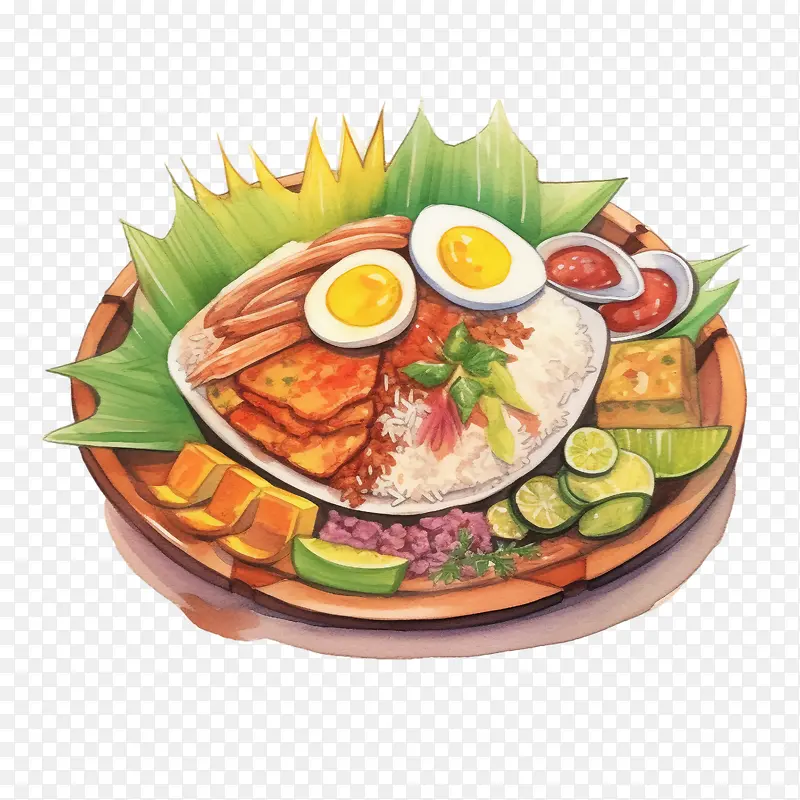 马来美食-香蕉叶