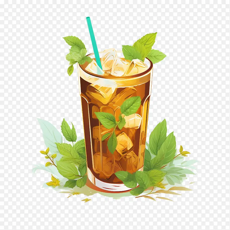冰茶-冰茶苏打薄荷冰柠檬水