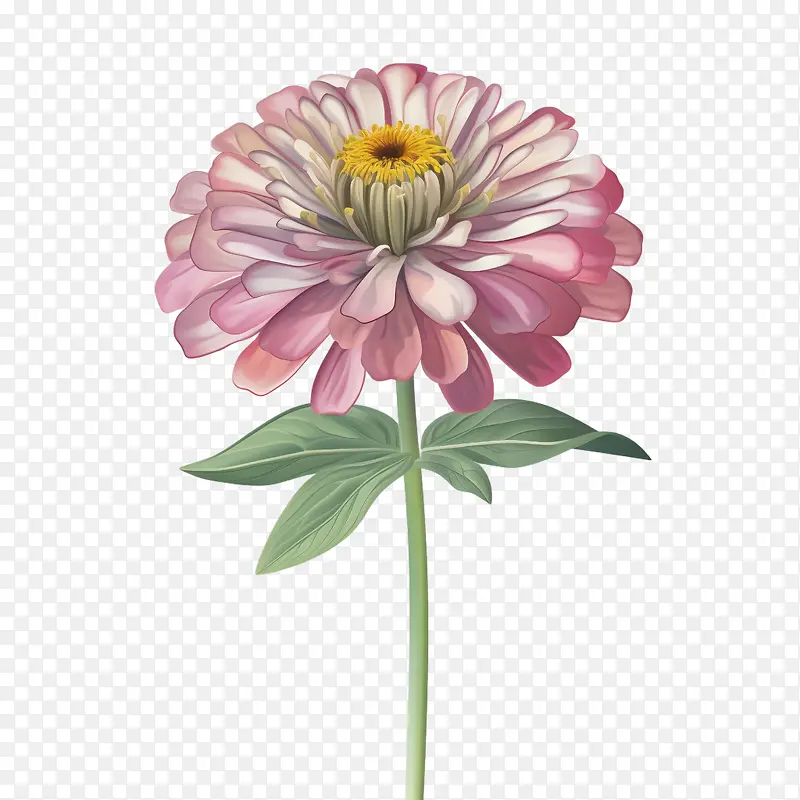 百日草花-粉红色的花