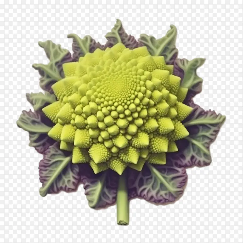 romanesco-romanesco黄色螺旋植物叶
