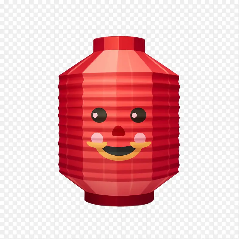 红纸灯笼-笑脸