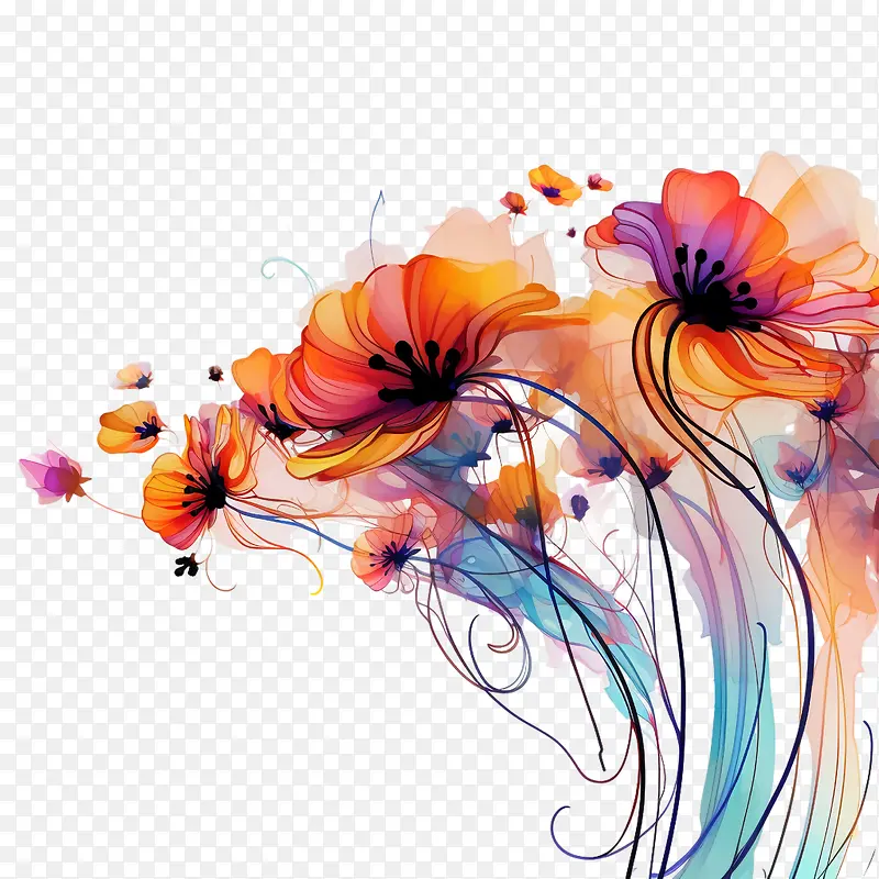 抽象花-抽象花