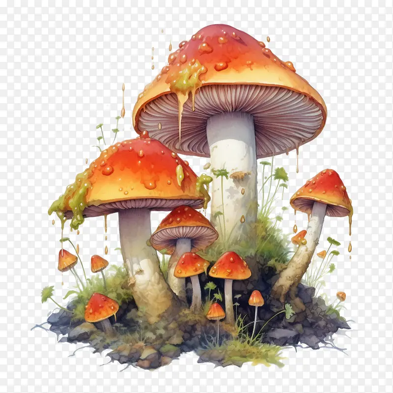 蘑菇-橙色