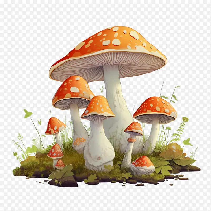 蘑菇-橙色