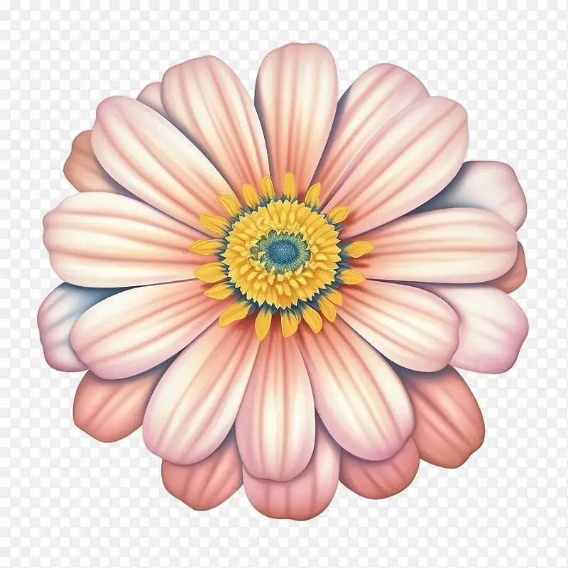 百日草花-粉红色的花