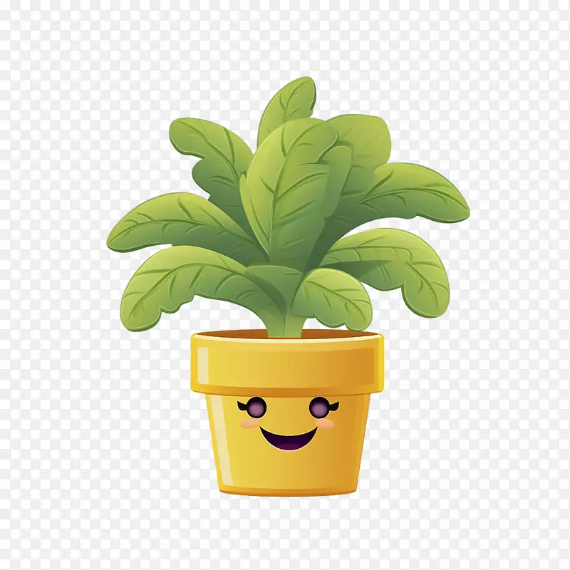 盆栽植物-笑脸