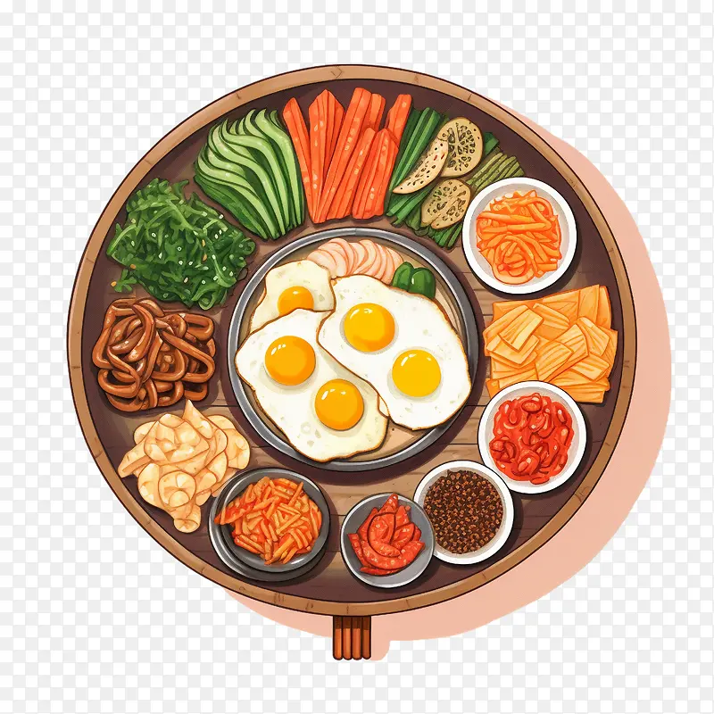 韩国食品-韩国食品筷子炒韩国菜蔬菜