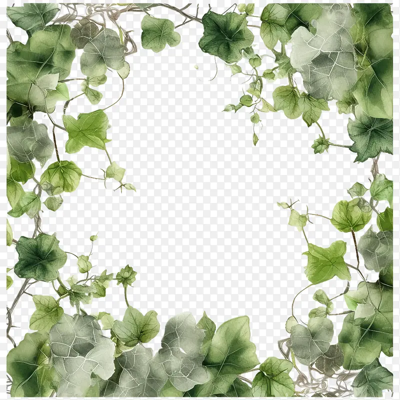 常春藤框架-蕨类植物