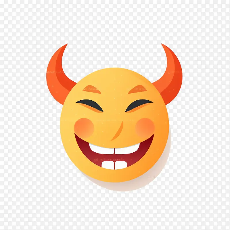 微笑的脸——微笑的脸有角的脸微笑角卷发