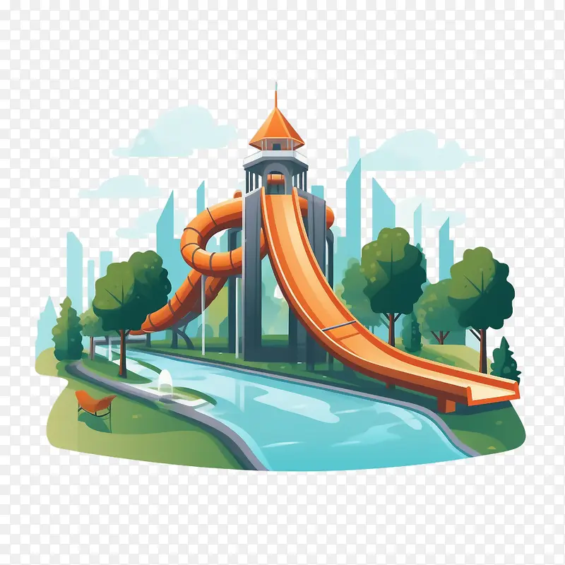 水上乐园-水上乐园水滑梯游乐园趣味冒险