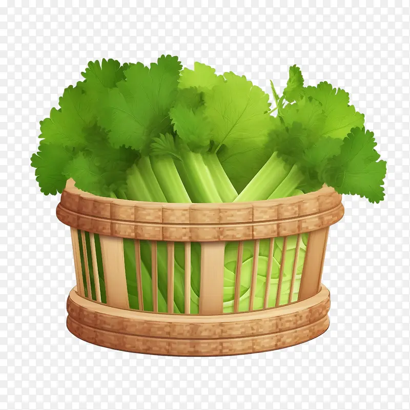 芹菜-芹菜西兰花蔬菜食品篮