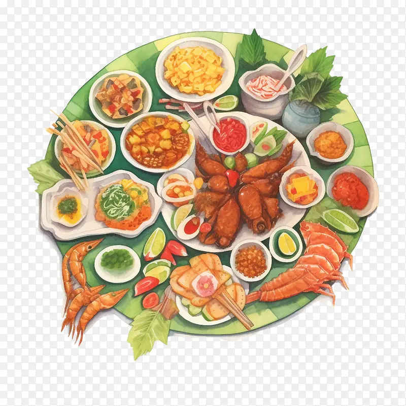 马来美食-马来美食马来食品虾鱼海鲜