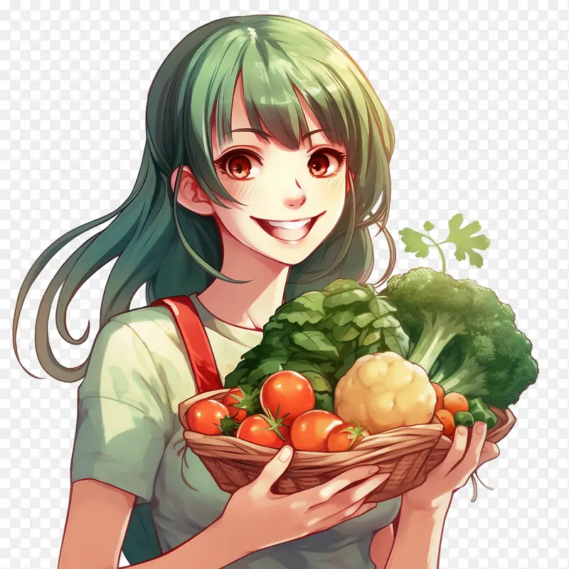 蔬菜日-蔬菜日蔬菜女孩健康蔬菜