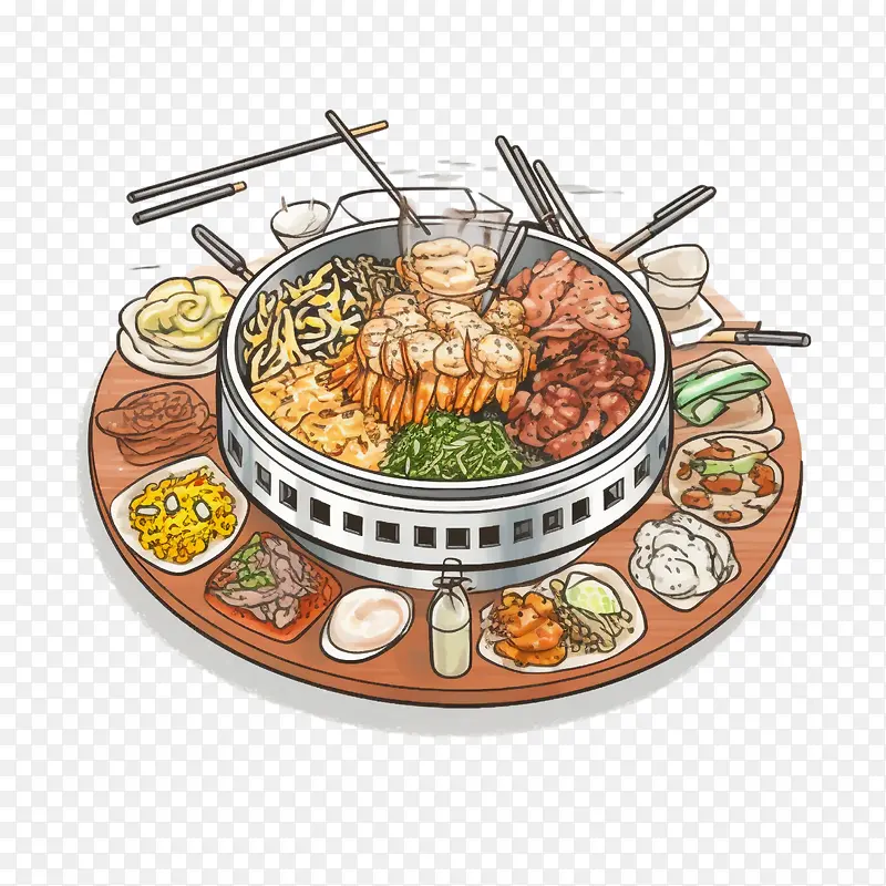 韩国食品-韩国食品中餐蒸竹子