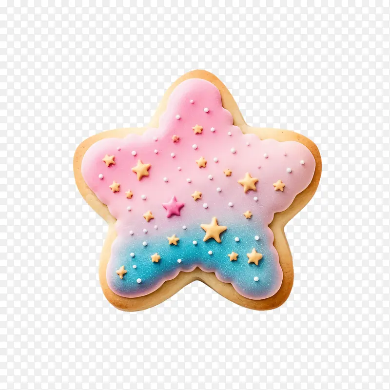 糖饼干-糖饼干星柔和的颜色饼干含糖
