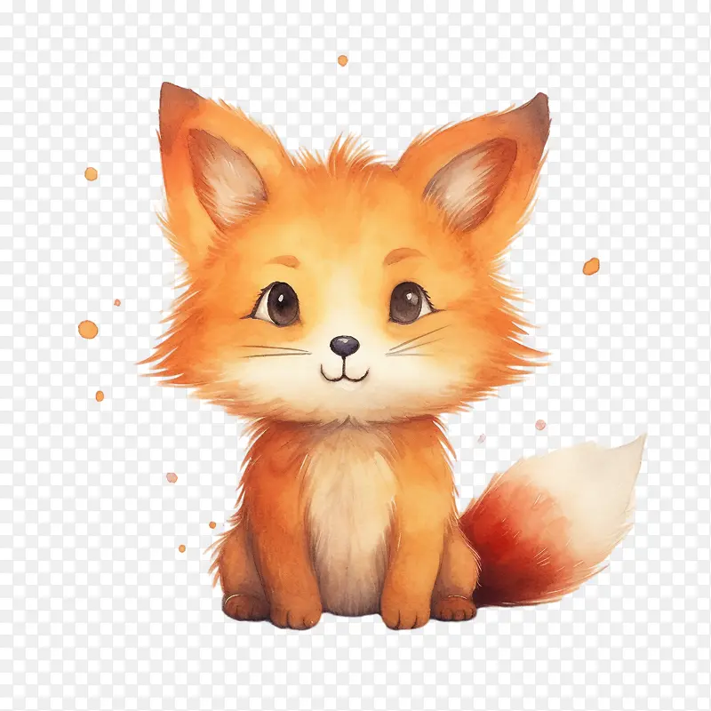 狐狸狐狸水彩狐狸可爱的小动物