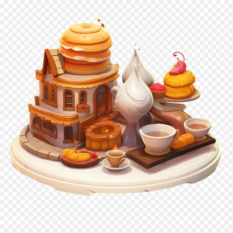 咖啡馆糕点-咖啡馆糕点游戏蛋糕面包店煎饼