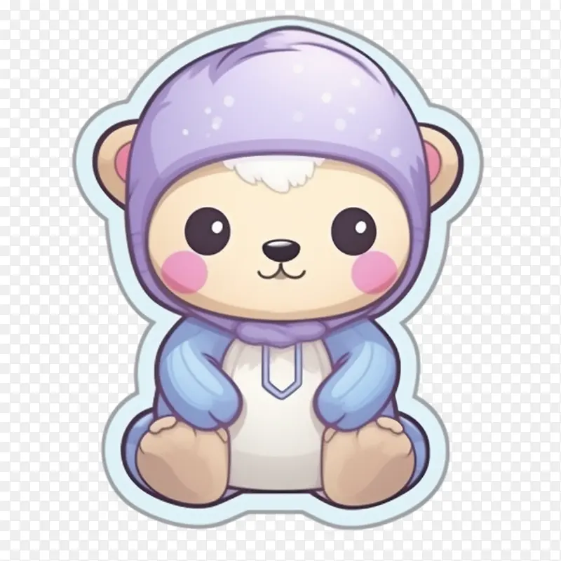 水獭-水獭可爱萌卡通熊