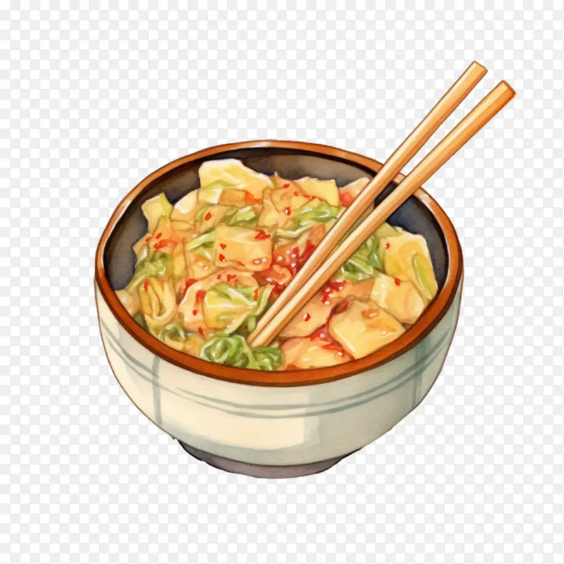 韩国食品-韩国食品鸡肉面条碗筷子