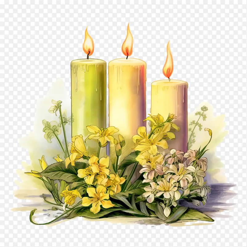 蜡烛-蜡烛蜡烛鲜花庆祝生日