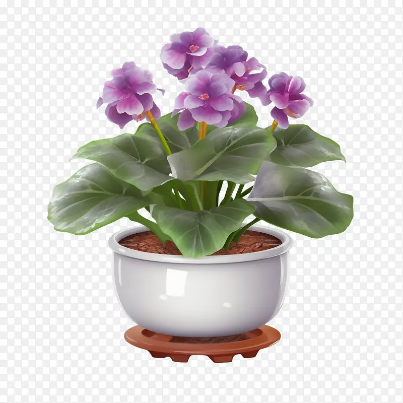 非洲紫罗兰-非洲紫罗兰盆栽植物紫罗兰色植物室内植物盆栽