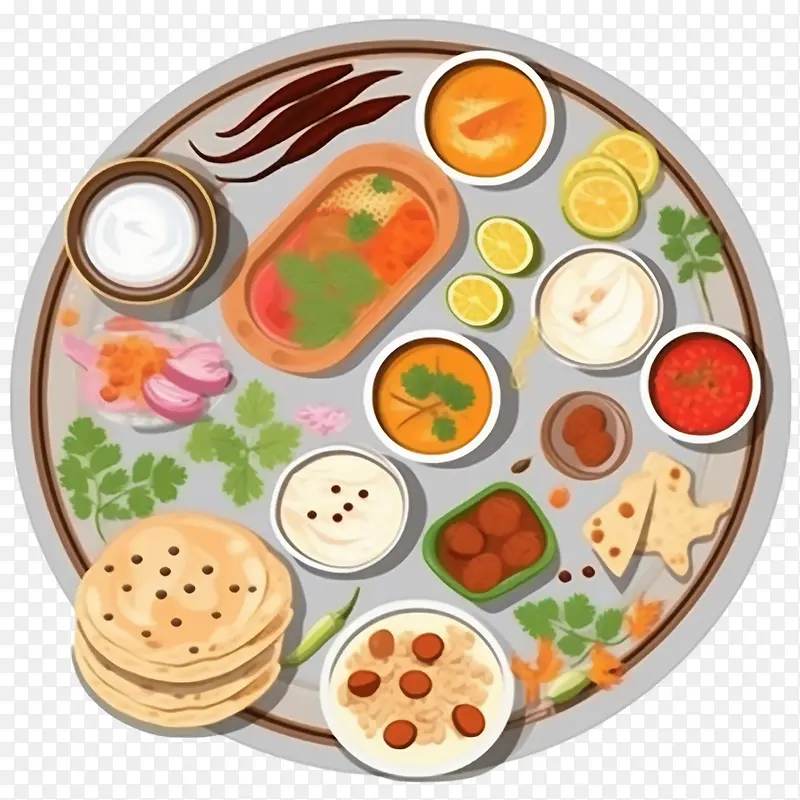 印度菜-印度菜食品印度盘米饭