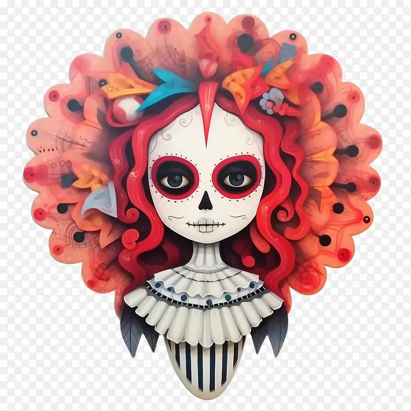 skelitacalaveras-skelitacalaveras糖头骨头骨脸多彩墨西哥