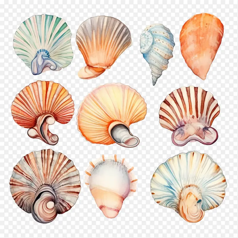 贝壳-贝壳贝壳珊瑚水生海洋
