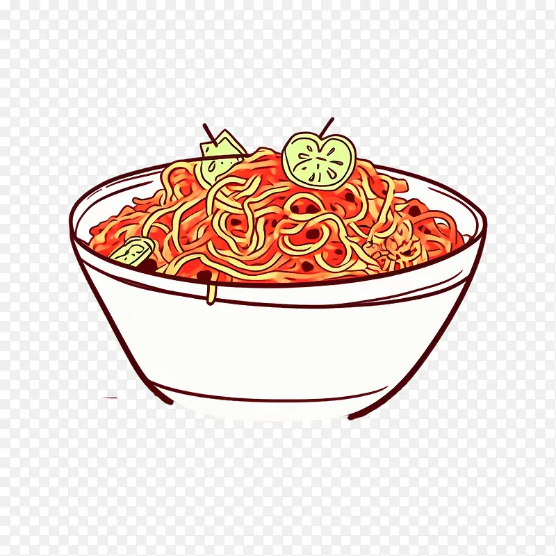 涂鸦面条-涂鸦面条意大利面意大利面食品红酱