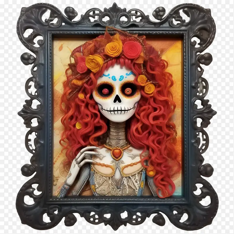skelitacalaveras-skelitacalaveras骨架头骨脸部彩绘化妆
