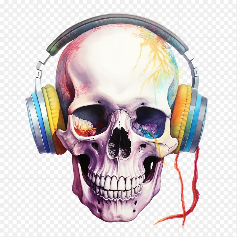 DJ骷髅-DJ骷髅耳机头骨耳机音乐