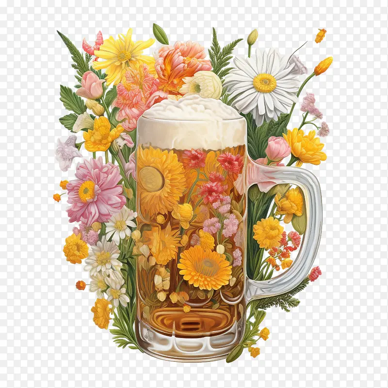 啤酒插花