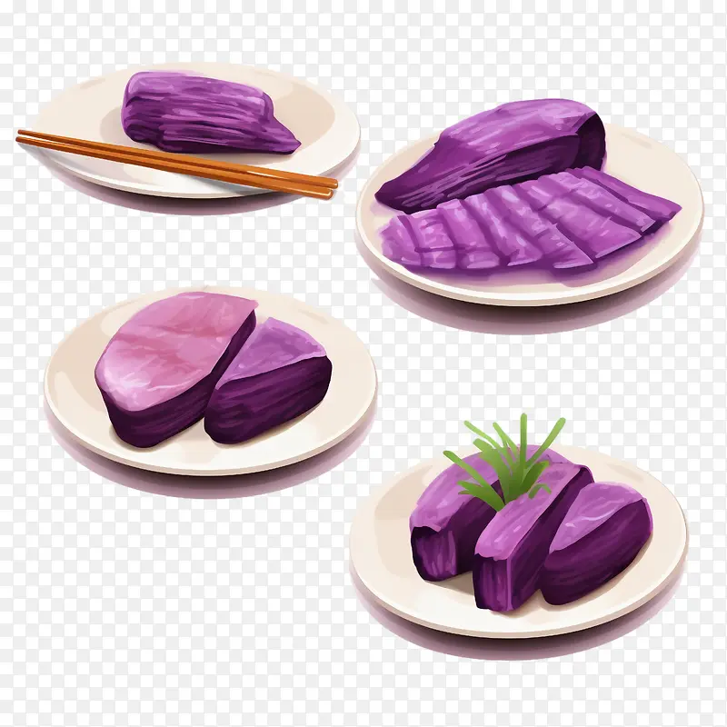 红薯-红薯紫色食品切片紫色食品切片紫色蔬菜紫色切片