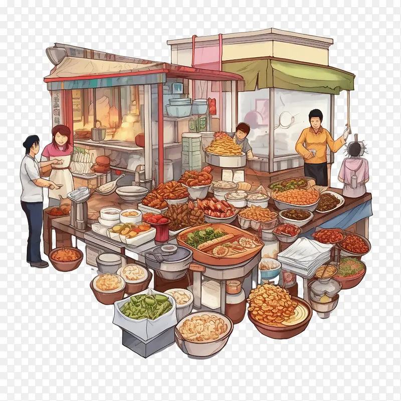 韩国食品-韩国食品餐厅食品市场亚洲
