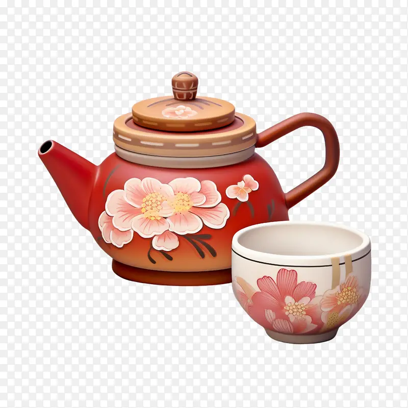 茶壶-橙色