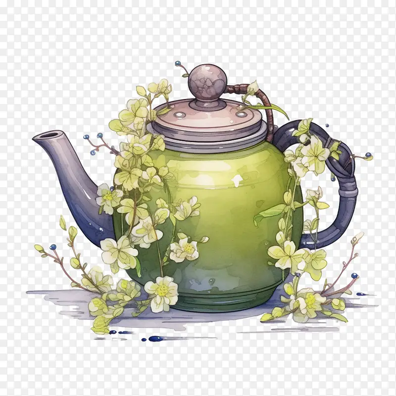 茶壶-茶壶茶壶绿花茶